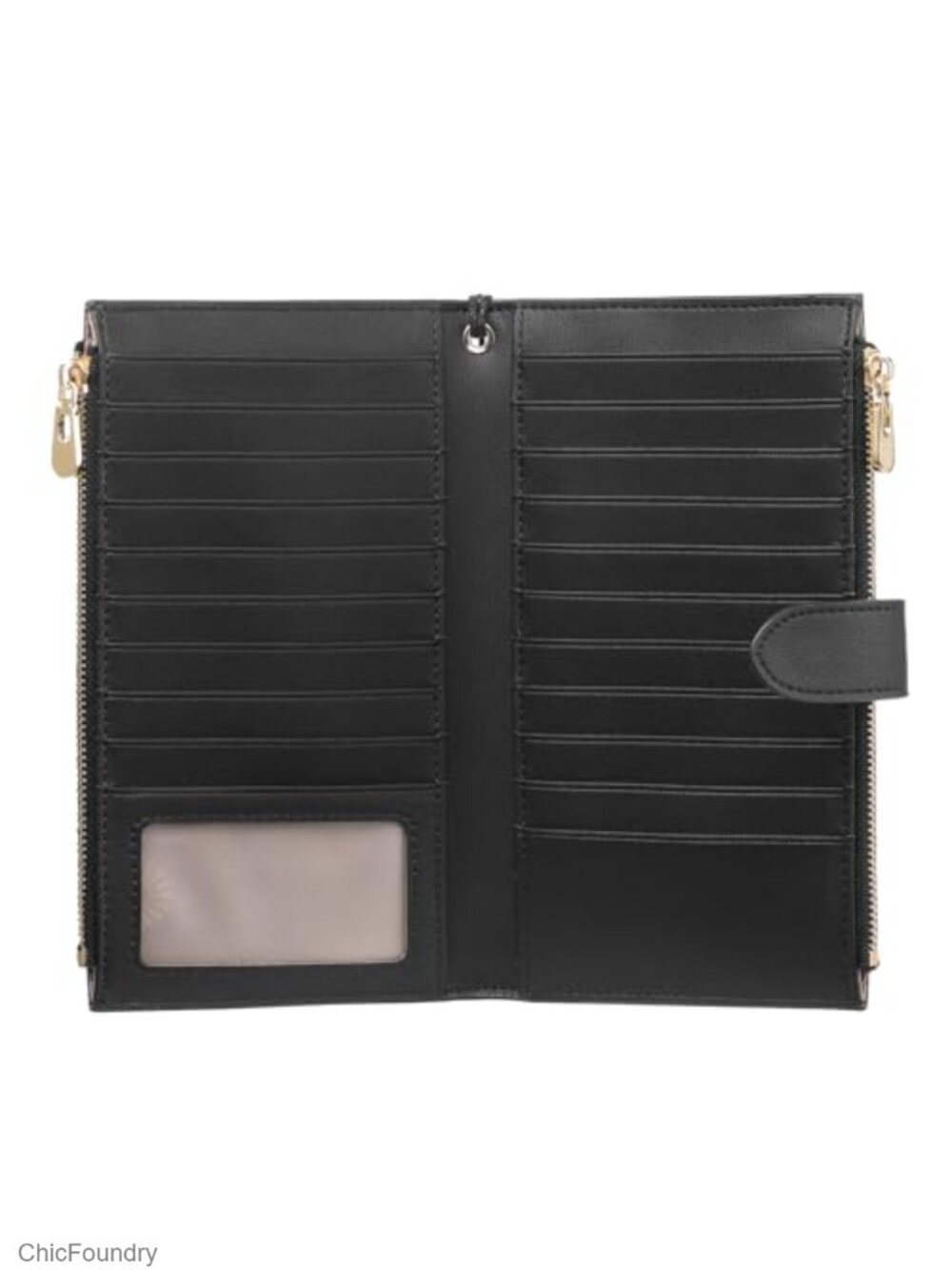 Faux Leather RFID Blocking Wristlet Wallet Womens Slim Card Holder
